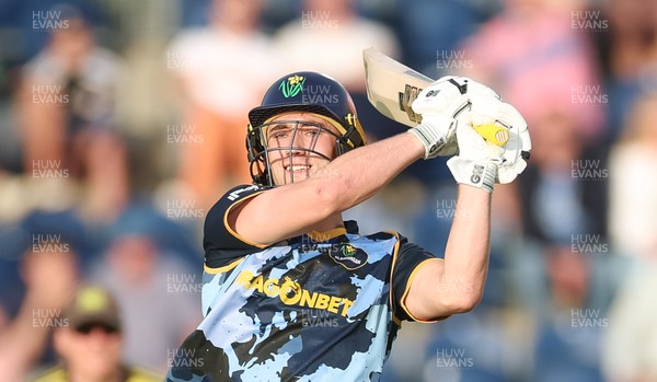 230526 - Glamorgan v Gloucestershire, Vitality Blast Men -  Henry Hurle of Glamorgan  plays a shot