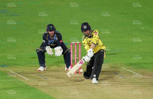 230526 - Glamorgan v Gloucestershire, Vitality Blast Men -  Jack Taylor of Gloucestershire plays a shot