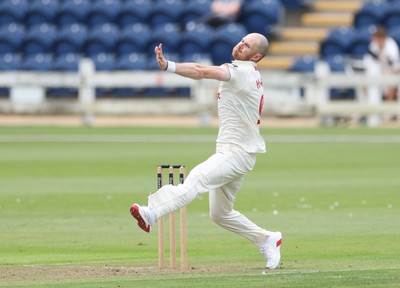 290625  Glamorgan v Gloucestershire, Rothesay County Championship Division 2 - James Harris of Glamorgan bowls