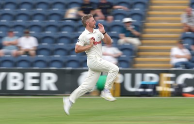 290625  Glamorgan v Gloucestershire, Rothesay County Championship Division 2 - Timm van der Gugten of Glamorgan bowls