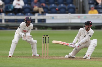 290625  Glamorgan v Gloucestershire, Rothesay County Championship Division 2 - Ollie Price of Gloucestershire plays a shot