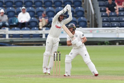 290625  Glamorgan v Gloucestershire, Rothesay County Championship Division 2 - Celebrations as Chris Cooke of Glamorgan catches Graeme Van Buuren of Gloucestershire off the bowling of Mason Crane of Glamorgan