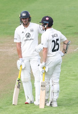 290625  Glamorgan v Gloucestershire, Rothesay County Championship Division 2 - James Bracey of Gloucestershire and Zaman Akhter of Gloucestershire