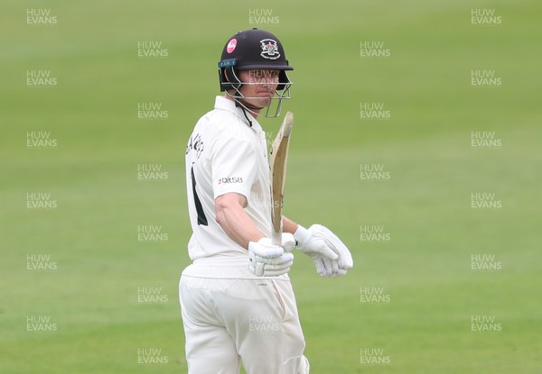 290625  Glamorgan v Gloucestershire, Rothesay County Championship Division 2 - Cameron Bancroft of Gloucestershire celebrates as he makes his 50