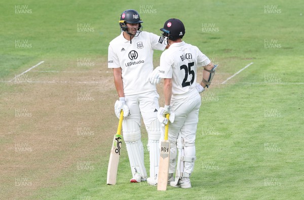 290625  Glamorgan v Gloucestershire, Rothesay County Championship Division 2 - James Bracey of Gloucestershire and Zaman Akhter of Gloucestershire