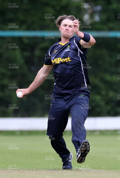 240522 - Glamorgan v Gloucestershire 2nds - Dan Douthwaite of Glamorgan bowling