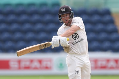 300625  Glamorgan v Gloucestershire, Rothesay County Championship Division 2 - James Bracey of Gloucestershire on his way to his 100