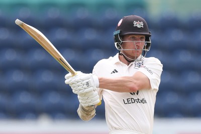 300625  Glamorgan v Gloucestershire, Rothesay County Championship Division 2 - James Bracey of Gloucestershire on his way to his 100