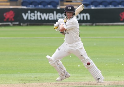 300625  Glamorgan v Gloucestershire, Rothesay County Championship Division 2 - James Bracey of Gloucestershire on his way to his 100
