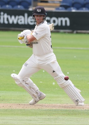 300625  Glamorgan v Gloucestershire, Rothesay County Championship Division 2 - James Bracey of Gloucestershire on his way to his 100