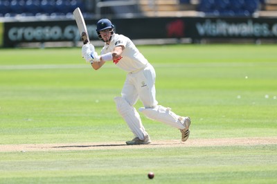 300625  Glamorgan v Gloucestershire, Rothesay County Championship Division 2 - Asa Tribe of Glamorgan plays a shot