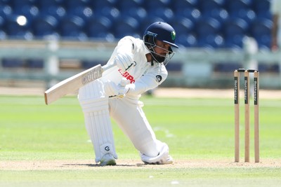 300625  Glamorgan v Gloucestershire, Rothesay County Championship Division 2 - Zain ul Hassan of Glamorgan plays a shot