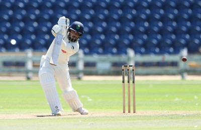 300625  Glamorgan v Gloucestershire, Rothesay County Championship Division 2 - Zain ul Hassan of Glamorgan plays a shot