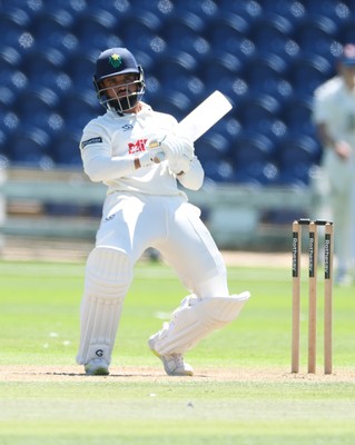 300625  Glamorgan v Gloucestershire, Rothesay County Championship Division 2 - Zain ul Hassan of Glamorgan plays a shot