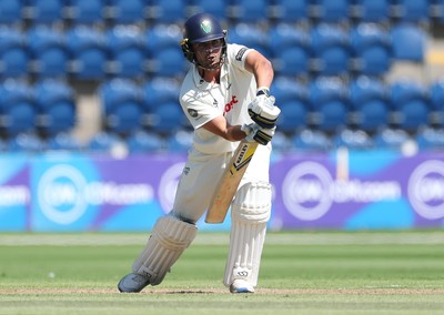 300625  Glamorgan v Gloucestershire, Rothesay County Championship Division 2 - Kiran Carlson of Glamorgan plays a shot