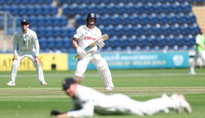 300625  Glamorgan v Gloucestershire, Rothesay County Championship Division 2 - Sam Northeast of Glamorgan  plays a shot
