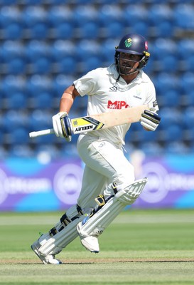 300625  Glamorgan v Gloucestershire, Rothesay County Championship Division 2 - Kiran Carlson of Glamorgan plays a shot