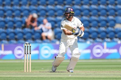 300625  Glamorgan v Gloucestershire, Rothesay County Championship Division 2 - Kiran Carlson of Glamorgan plays a shot