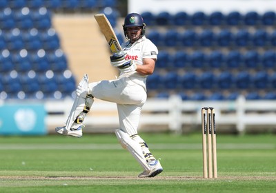300625  Glamorgan v Gloucestershire, Rothesay County Championship Division 2 - Kiran Carlson of Glamorgan plays a shot