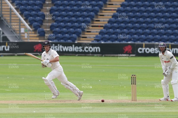 300625  Glamorgan v Gloucestershire, Rothesay County Championship Division 2 - James Bracey of Gloucestershire on his way to his 100