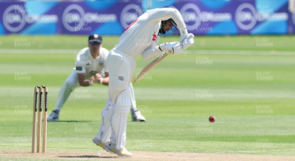 300625  Glamorgan v Gloucestershire, Rothesay County Championship Division 2 - Zain ul Hassan of Glamorgan plays a shot