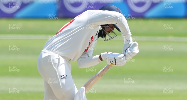 300625  Glamorgan v Gloucestershire, Rothesay County Championship Division 2 - Zain ul Hassan of Glamorgan plays a shot