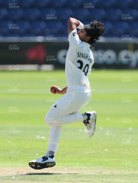 300625  Glamorgan v Gloucestershire, Rothesay County Championship Division 2 - Ajeet Singh-Dale of Gloucestershire bowls