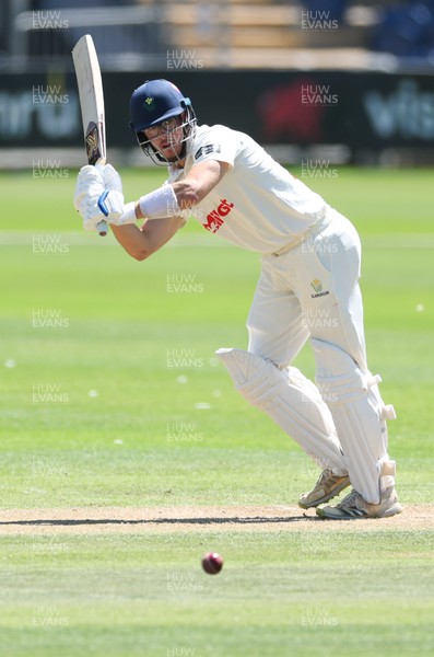 300625  Glamorgan v Gloucestershire, Rothesay County Championship Division 2 - Asa Tribe of Glamorgan plays a shot