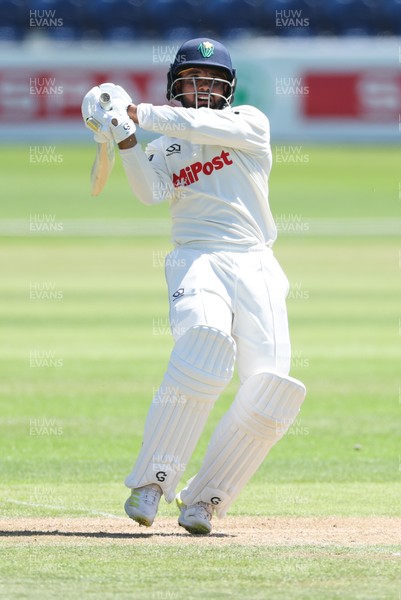 300625  Glamorgan v Gloucestershire, Rothesay County Championship Division 2 - Zain ul Hassan of Glamorgan plays a shot