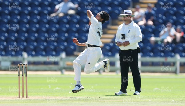300625  Glamorgan v Gloucestershire, Rothesay County Championship Division 2 - Ajeet Singh-Dale of Gloucestershire bowls
