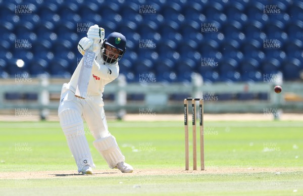 300625  Glamorgan v Gloucestershire, Rothesay County Championship Division 2 - Zain ul Hassan of Glamorgan plays a shot