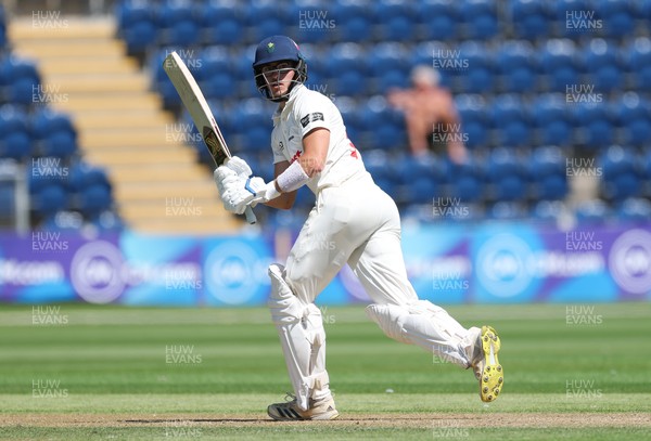 300625  Glamorgan v Gloucestershire, Rothesay County Championship Division 2 - Asa Tribe of Glamorgan plays a shot