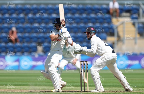 300625  Glamorgan v Gloucestershire, Rothesay County Championship Division 2 - Asa Tribe of Glamorgan plays a shot