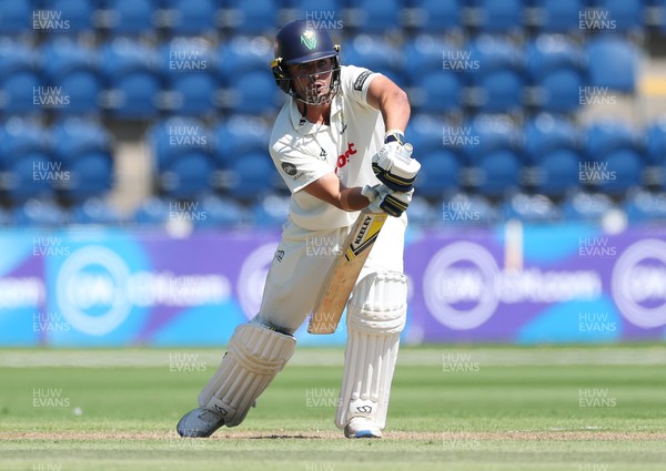 300625  Glamorgan v Gloucestershire, Rothesay County Championship Division 2 - Kiran Carlson of Glamorgan plays a shot
