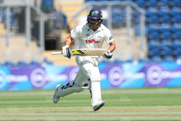 300625  Glamorgan v Gloucestershire, Rothesay County Championship Division 2 - Kiran Carlson of Glamorgan plays a shot