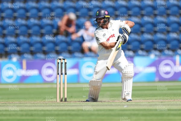 300625  Glamorgan v Gloucestershire, Rothesay County Championship Division 2 - Kiran Carlson of Glamorgan plays a shot