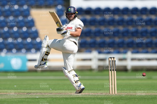 300625  Glamorgan v Gloucestershire, Rothesay County Championship Division 2 - Kiran Carlson of Glamorgan plays a shot