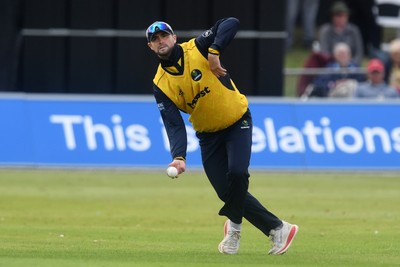 050825 - Glamorgan v Hampshire - Metro Bank One Day Cup - Eddie Byrom of Glamorgan catches the ball