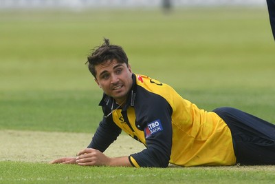 050825 - Glamorgan v Hampshire - Metro Bank One Day Cup - Kiran Carlson of Glamorgan