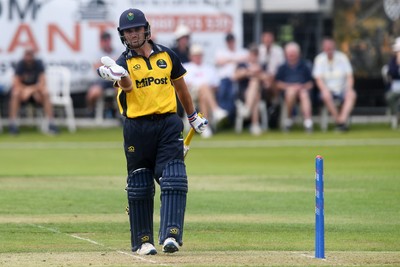 050825 - Glamorgan v Hampshire - Metro Bank One Day Cup - Kiran Carlson of Glamorgan batting