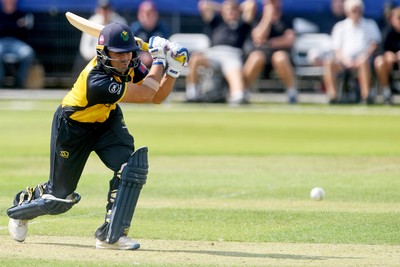 050825 - Glamorgan v Hampshire - Metro Bank One Day Cup - Kiran Carlson of Glamorgan batting