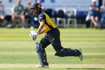 050825 - Glamorgan v Hampshire - Metro Bank One Day Cup - Kiran Carlson of Glamorgan batting