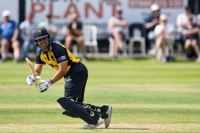 050825 - Glamorgan v Hampshire - Metro Bank One Day Cup - Kiran Carlson of Glamorgan batting