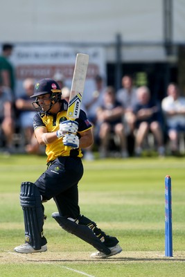 050825 - Glamorgan v Hampshire - Metro Bank One Day Cup - Kiran Carlson of Glamorgan batting
