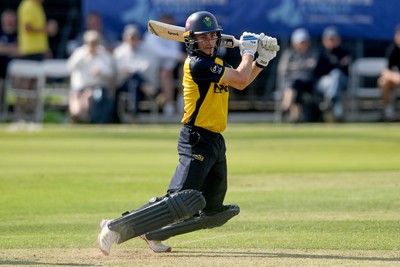 050825 - Glamorgan v Hampshire - Metro Bank One Day Cup - Andy Gorvin of Glamorgan batting