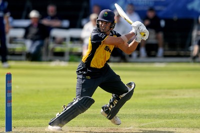 050825 - Glamorgan v Hampshire - Metro Bank One Day Cup - Kiran Carlson of Glamorgan batting