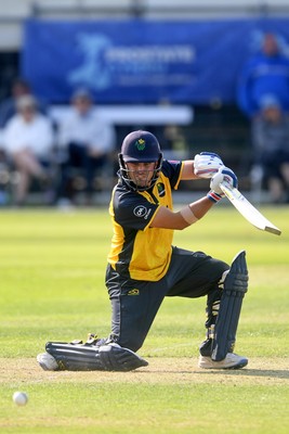 050825 - Glamorgan v Hampshire - Metro Bank One Day Cup - Kiran Carlson of Glamorgan batting