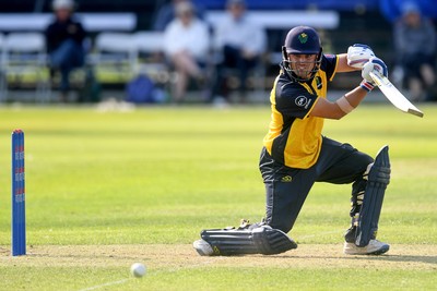 050825 - Glamorgan v Hampshire - Metro Bank One Day Cup - Kiran Carlson of Glamorgan batting