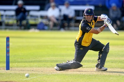 050825 - Glamorgan v Hampshire - Metro Bank One Day Cup - Kiran Carlson of Glamorgan batting
