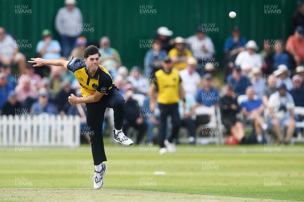 050825 - Glamorgan v Hampshire - Metro Bank One Day Cup - Romano Franco of Glamorgan bowling on his debut